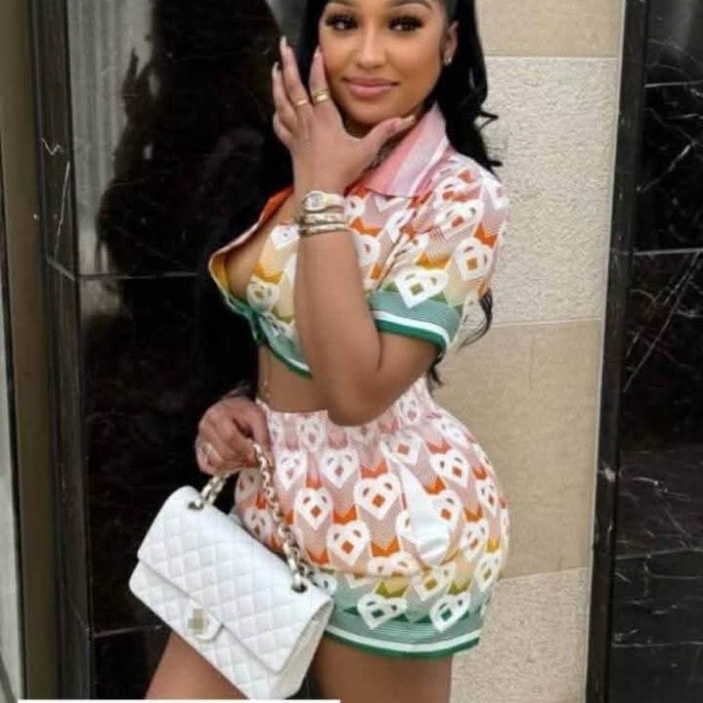 Chic Geometric Two-Piece Set